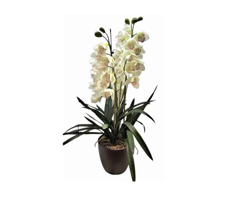 Flori Artificiale In Ghiveci tip Orhidee 98 cm Pvc A-80201 Wei